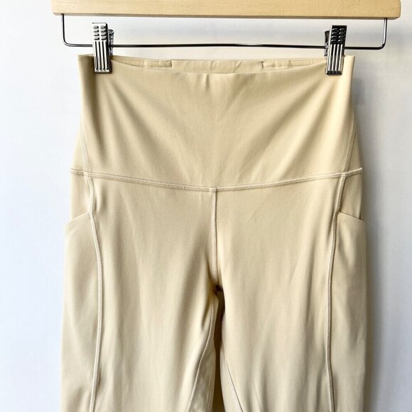 ❤️ Lululemon double layers Align Highrise 25” leggings with pockets, Cream, Size - Picture 7 of 14